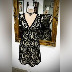 Sexy goth baby doll witchy black lace mini dress